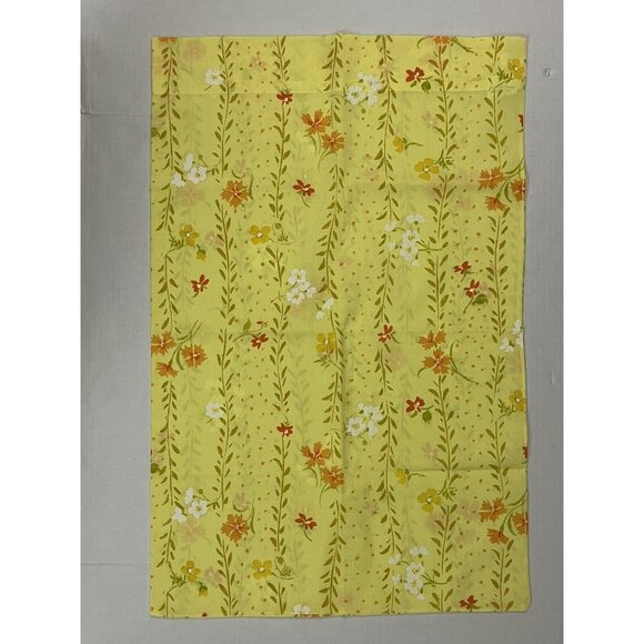 Vintage Morgan Jones No Iron Muslin Cotton Blend Pillowcases Yellow Floral Set 2 - Picture 4 of 8